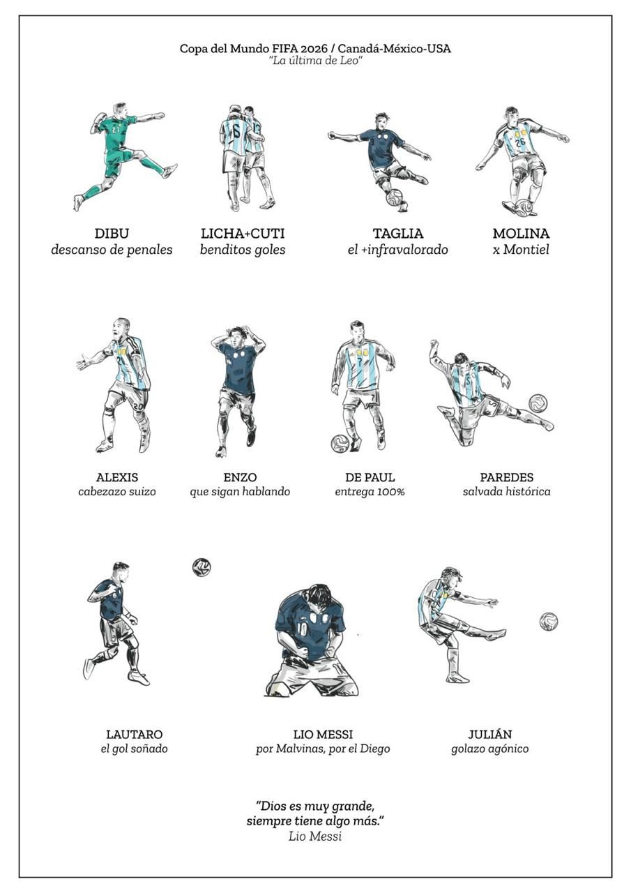 Póster la última de leo — ilustración a mano