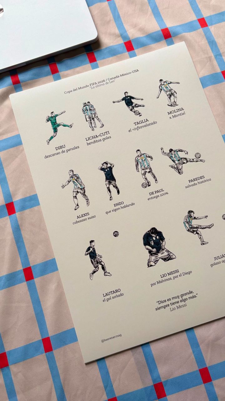Póster LA ÚLTIMA DE LEO X FROMHEAVEN — ilustración a mano